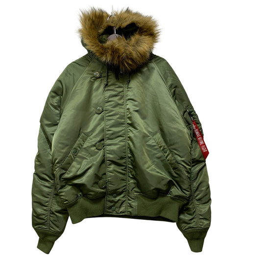 【中古品】【メンズ】 ALPHA INDUSTRIES アルファインダストリーズ N-2B FLIGHT JACKET 2010-403 フライトジャケット 145-260907-as-21-izu サイズ：L カラー：カーキ 万代Net店