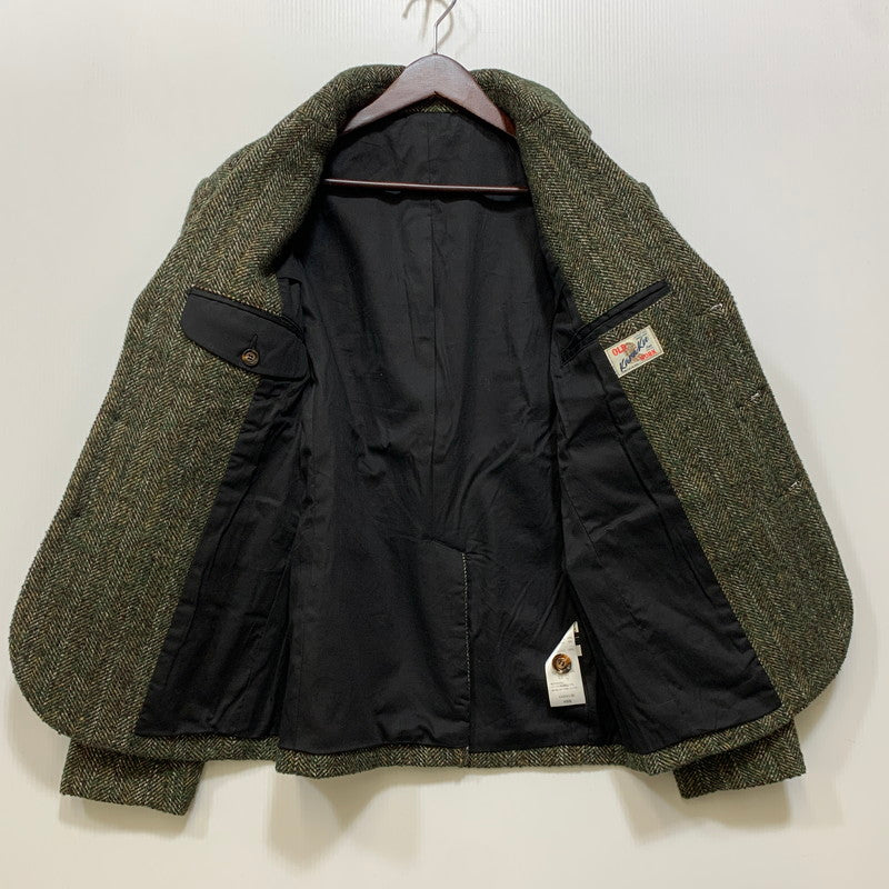 【中古品】【メンズ】 OLD WORK KARAKU オールド ワーク カラク ウール混 ツイード テーラードジャケット 145-260907-as-16-izu サイズ：L カラー：グリーン系 万代Net店