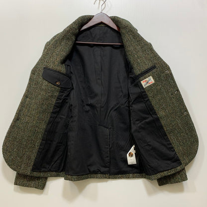 【中古品】【メンズ】 OLD WORK KARAKU オールド ワーク カラク ウール混 ツイード テーラードジャケット 145-260907-as-16-izu サイズ：L カラー：グリーン系 万代Net店
