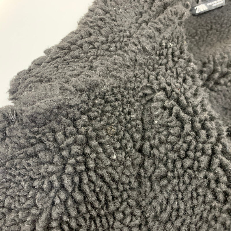 【中古品】【メンズ】 ZARA ザラ FAKE MOUTON BOA DOUBLE RIDERS JACKET フェイクムートン ボア ダブルライダース ジャケット 147-260907-as-17-izu サイズ：L カラー：ブラック 万代Net店