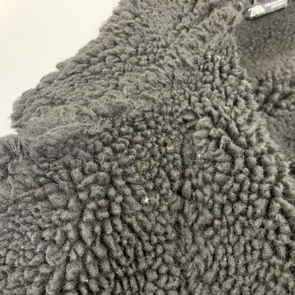 【中古品】【メンズ】 ZARA ザラ FAKE MOUTON BOA DOUBLE RIDERS JACKET フェイクムートン ボア ダブルライダース ジャケット 147-260907-as-17-izu サイズ：L カラー：ブラック 万代Net店