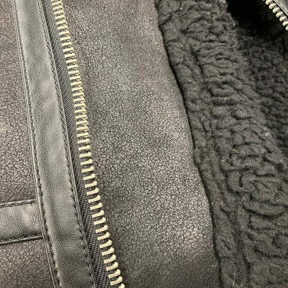 【中古品】【メンズ】 ZARA ザラ FAKE MOUTON BOA DOUBLE RIDERS JACKET フェイクムートン ボア ダブルライダース ジャケット 147-260907-as-17-izu サイズ：L カラー：ブラック 万代Net店