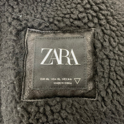 【中古品】【メンズ】 ZARA ザラ FAKE MOUTON BOA DOUBLE RIDERS JACKET フェイクムートン ボア ダブルライダース ジャケット 147-260907-as-17-izu サイズ：L カラー：ブラック 万代Net店