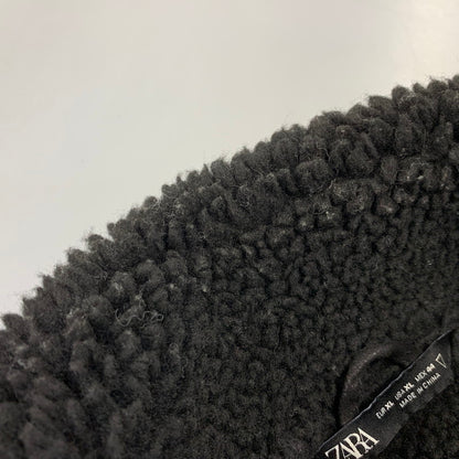 【中古品】【メンズ】 ZARA ザラ FAKE MOUTON BOA DOUBLE RIDERS JACKET フェイクムートン ボア ダブルライダース ジャケット 147-260907-as-17-izu サイズ：L カラー：ブラック 万代Net店