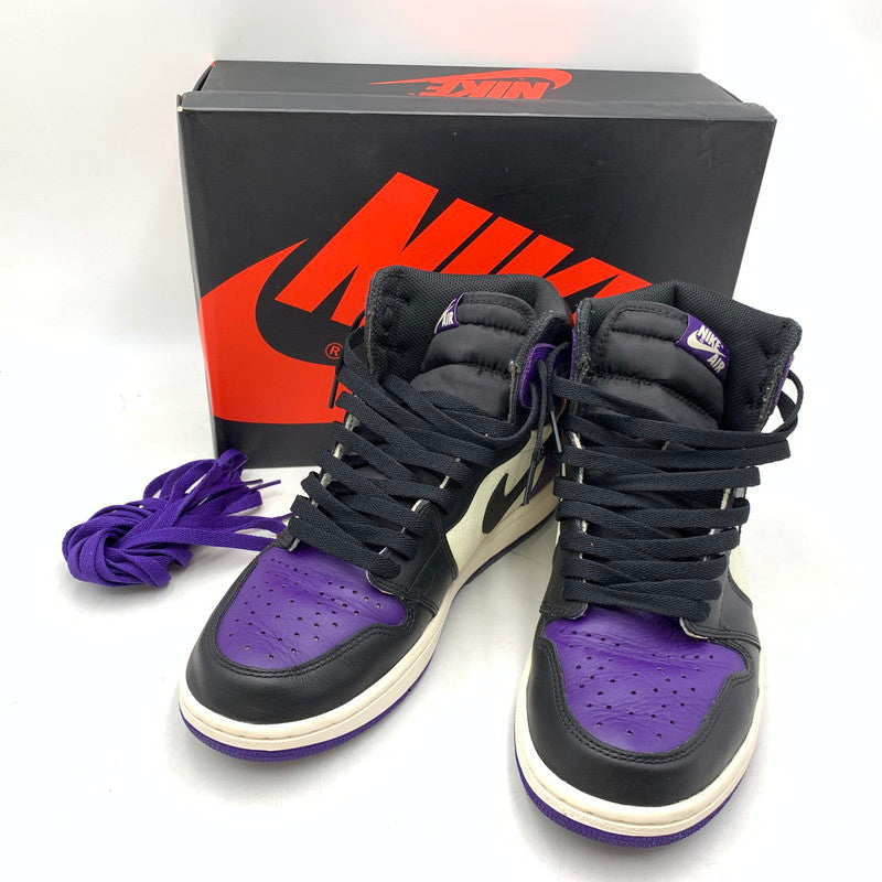 【中古品】【メンズ】 NIKE ナイキ 555088-501 AIR JORDAN エアジョーダン 1 RETRO HIGH OG レトロ ハイ オージー スニーカー シューズ 靴 160-260828-ya-13-izu サイズ：27cm カラー：COURT PURPLE/BLACK-SAIL 万代Net店