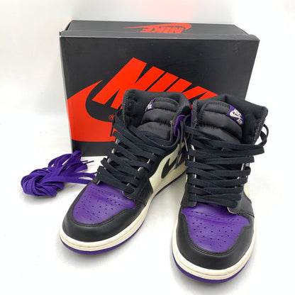 【中古品】【メンズ】 NIKE ナイキ 555088-501 AIR JORDAN エアジョーダン 1 RETRO HIGH OG レトロ ハイ オージー スニーカー シューズ 靴 160-260828-ya-13-izu サイズ：27cm カラー：COURT PURPLE/BLACK-SAIL 万代Net店