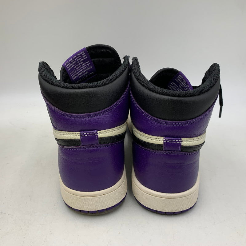 【中古品】【メンズ】 NIKE ナイキ 555088-501 AIR JORDAN エアジョーダン 1 RETRO HIGH OG レトロ ハイ オージー スニーカー シューズ 靴 160-260828-ya-13-izu サイズ：27cm カラー：COURT PURPLE/BLACK-SAIL 万代Net店