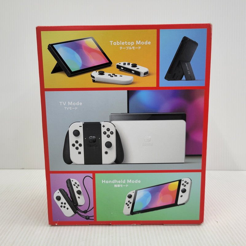 【中古美品】 【未使用】【ゲーム】Nintendo Switch (有機ELモデル) Joy-Con(L)/(R) ホワイト HEG-S-KAAAA(JPN) 任天堂 ニンテンドースイッチ 本体 034-260829-as-02-izu 万代Net店