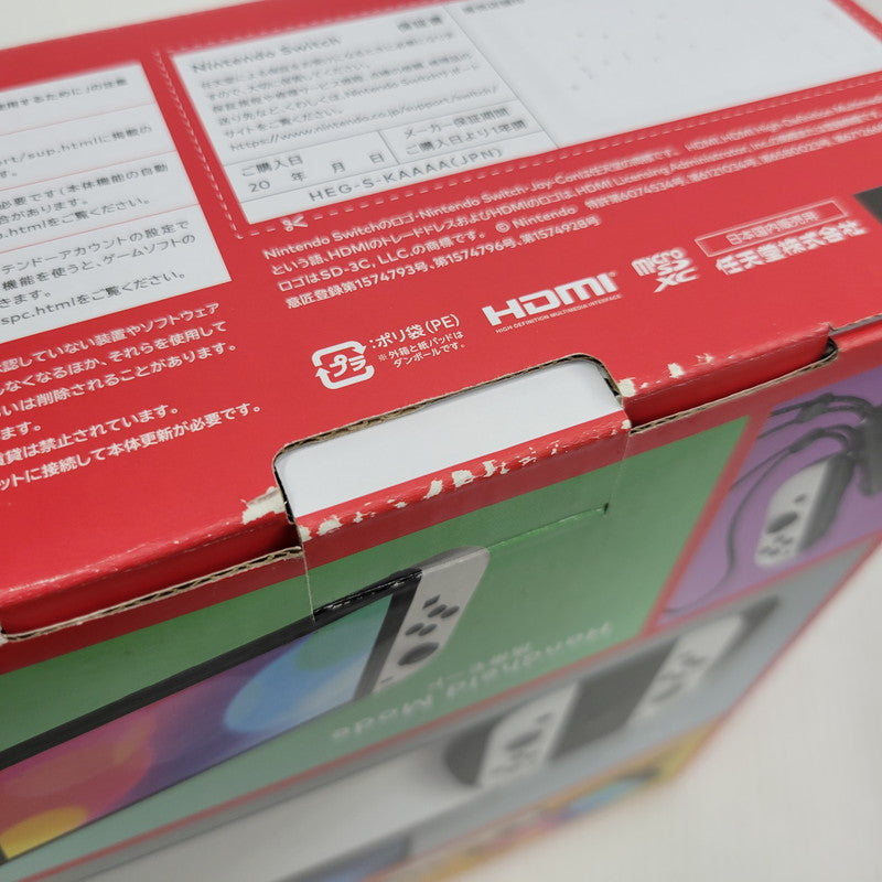 【中古美品】 【未使用】【ゲーム】Nintendo Switch (有機ELモデル) Joy-Con(L)/(R) ホワイト HEG-S-KAAAA(JPN) 任天堂 ニンテンドースイッチ 本体 034-260829-as-01-izu 万代Net店