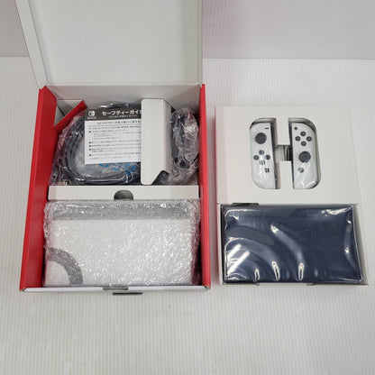 【中古美品】 【未使用】【ゲーム】Nintendo Switch (有機ELモデル) Joy-Con(L)/(R) ホワイト HEG-S-KAAAA(JPN) 任天堂 ニンテンドースイッチ 本体 034-260829-as-01-izu 万代Net店