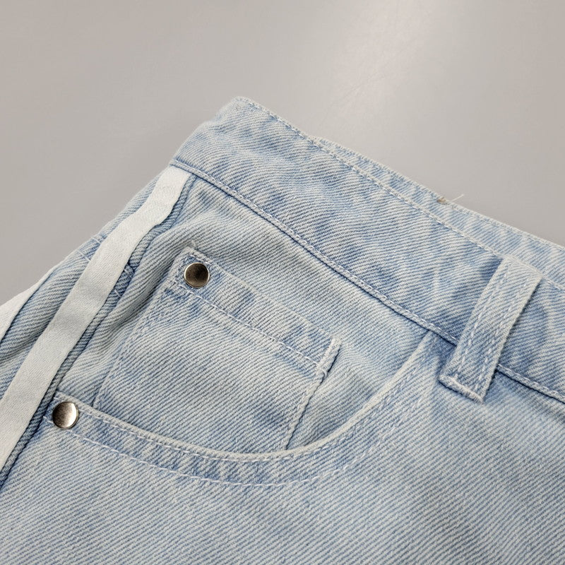 【中古品】【レディース】 adidas アディダス ADILENIUM DENIM CARGO PANTS IV9344 アディレニウム デニムカーゴパンツ 168-260829-as-14-izu サイズ：29 カラー：ライトインディゴ 万代Net店