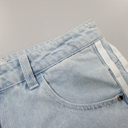 【中古品】【レディース】 adidas アディダス ADILENIUM DENIM CARGO PANTS IV9344 アディレニウム デニムカーゴパンツ 168-260829-as-14-izu サイズ：29 カラー：ライトインディゴ 万代Net店