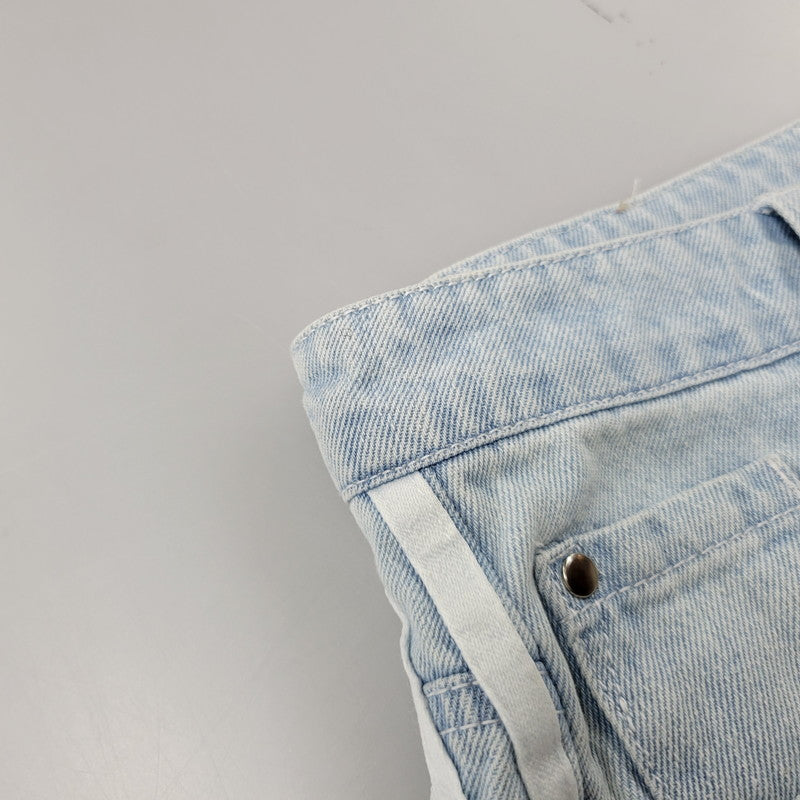 【中古品】【レディース】 adidas アディダス ADILENIUM DENIM CARGO PANTS IV9344 アディレニウム デニムカーゴパンツ 168-260829-as-14-izu サイズ：29 カラー：ライトインディゴ 万代Net店