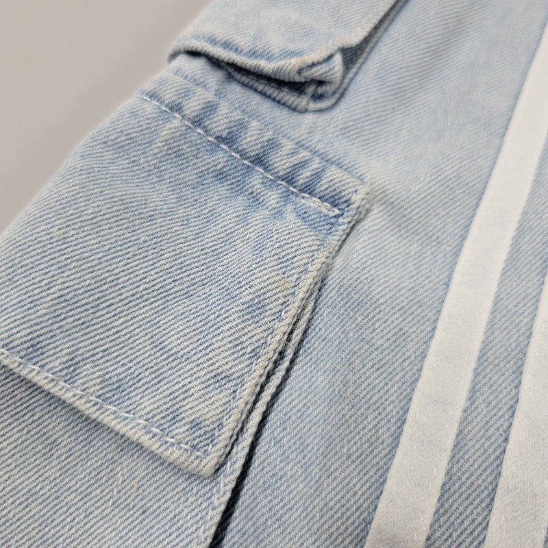 【中古品】【レディース】 adidas アディダス ADILENIUM DENIM CARGO PANTS IV9344 アディレニウム デニムカーゴパンツ 168-260829-as-14-izu サイズ：29 カラー：ライトインディゴ 万代Net店