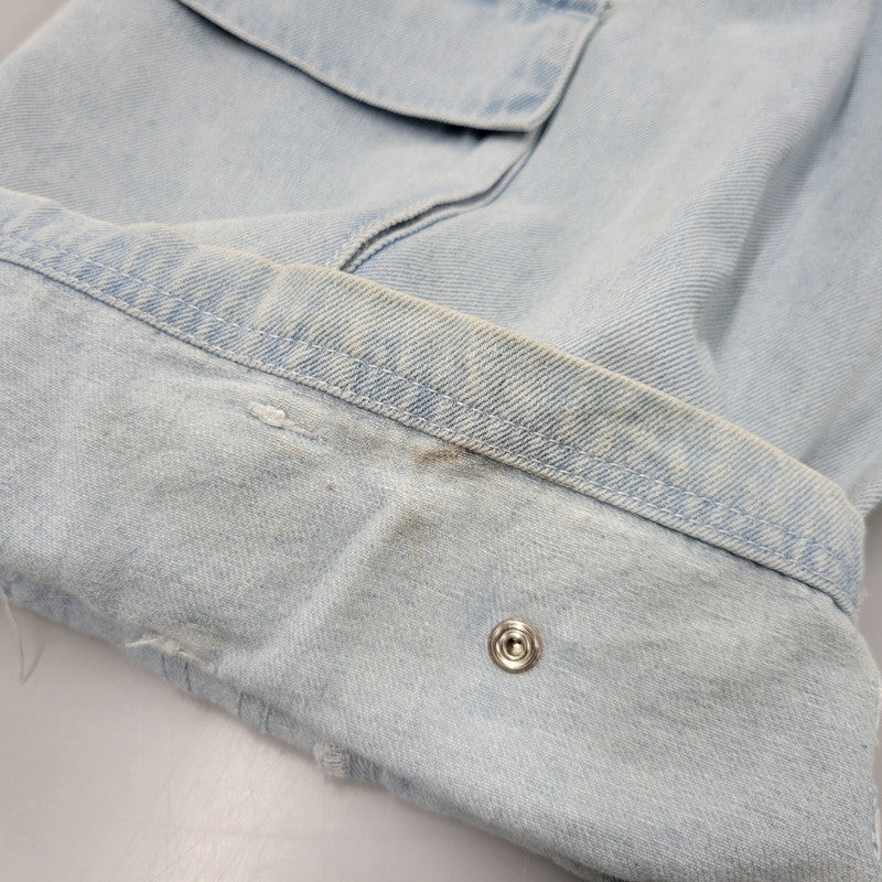 【中古品】【レディース】 adidas アディダス ADILENIUM DENIM CARGO PANTS IV9344 アディレニウム デニムカーゴパンツ 168-260829-as-14-izu サイズ：29 カラー：ライトインディゴ 万代Net店