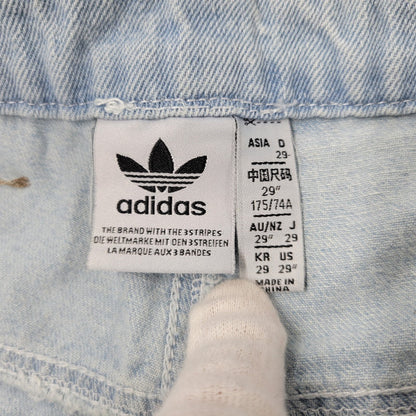 【中古品】【レディース】 adidas アディダス ADILENIUM DENIM CARGO PANTS IV9344 アディレニウム デニムカーゴパンツ 168-260829-as-14-izu サイズ：29 カラー：ライトインディゴ 万代Net店
