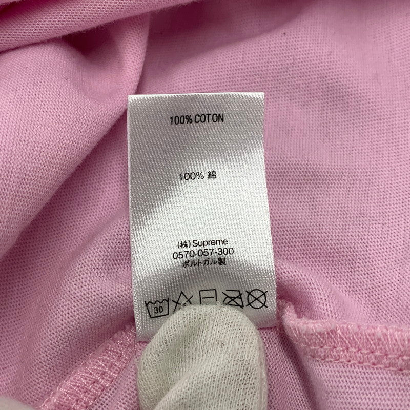【中古品】【メンズ】 SUPREME シュプリーム 21SS OLD ENGLISH RHINESTONE SS TOP オールド イングリッシュ ラインストーン ショートスリーブ トップ 半袖 149-260827-cs-01-izu サイズ：XL カラー：ピンク 万代Net店