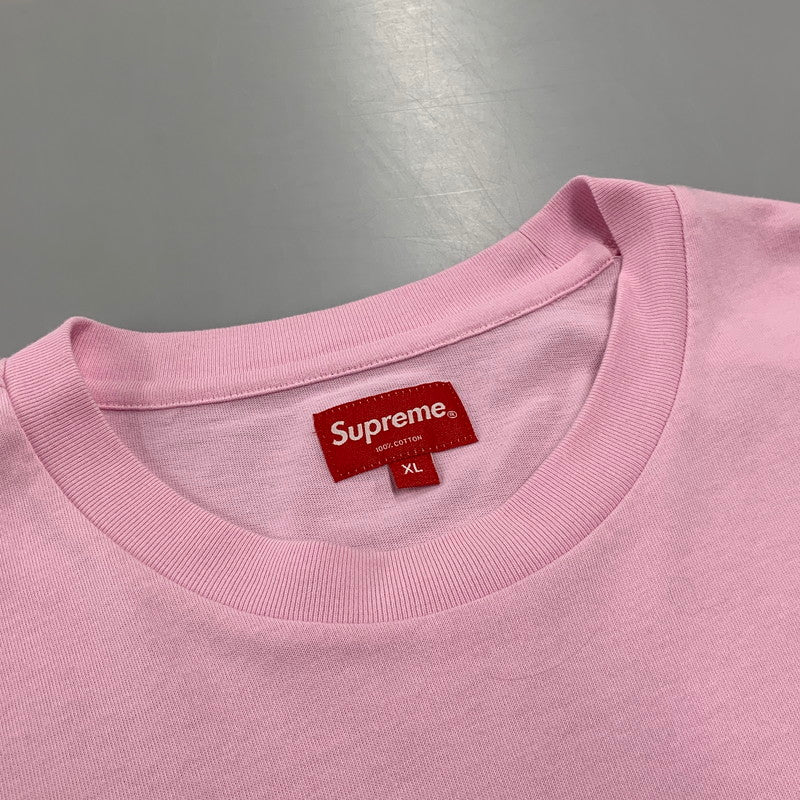 【中古品】【メンズ】 SUPREME シュプリーム 21SS OLD ENGLISH RHINESTONE SS TOP オールド イングリッシュ ラインストーン ショートスリーブ トップ 半袖 149-260827-cs-01-izu サイズ：XL カラー：ピンク 万代Net店