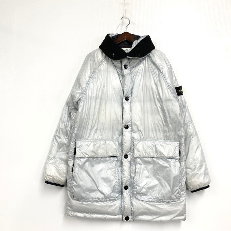 【中古品】【メンズ】 STONE ISLAND ストーンアイランド 691570821 18AW PERTEX QUANTUM Y DOWN PARKA パーテックス クアンタム ワイ ダウン パーカ アウター 141-260828-ya-01-izu サイズ：L カラー：シルバー 万代Net店