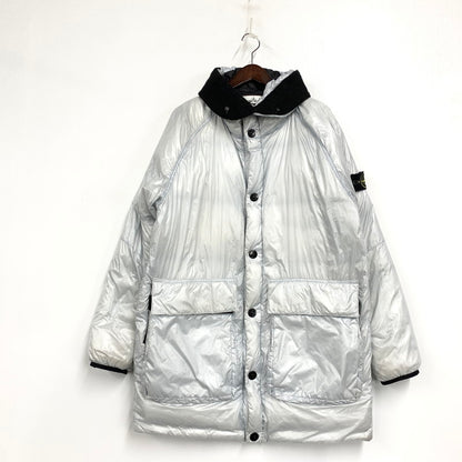 【中古品】【メンズ】 STONE ISLAND ストーンアイランド 691570821 18AW PERTEX QUANTUM Y DOWN PARKA パーテックス クアンタム ワイ ダウン パーカ アウター 141-260828-ya-01-izu サイズ：L カラー：シルバー 万代Net店