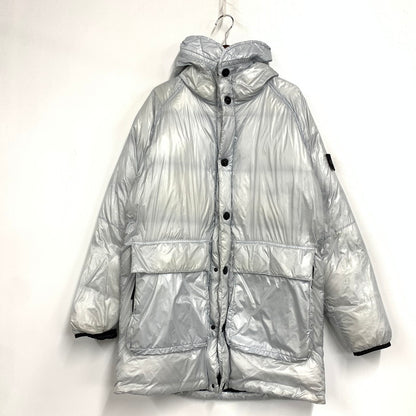 【中古品】【メンズ】 STONE ISLAND ストーンアイランド 691570821 18AW PERTEX QUANTUM Y DOWN PARKA パーテックス クアンタム ワイ ダウン パーカ アウター 141-260828-ya-01-izu サイズ：L カラー：シルバー 万代Net店