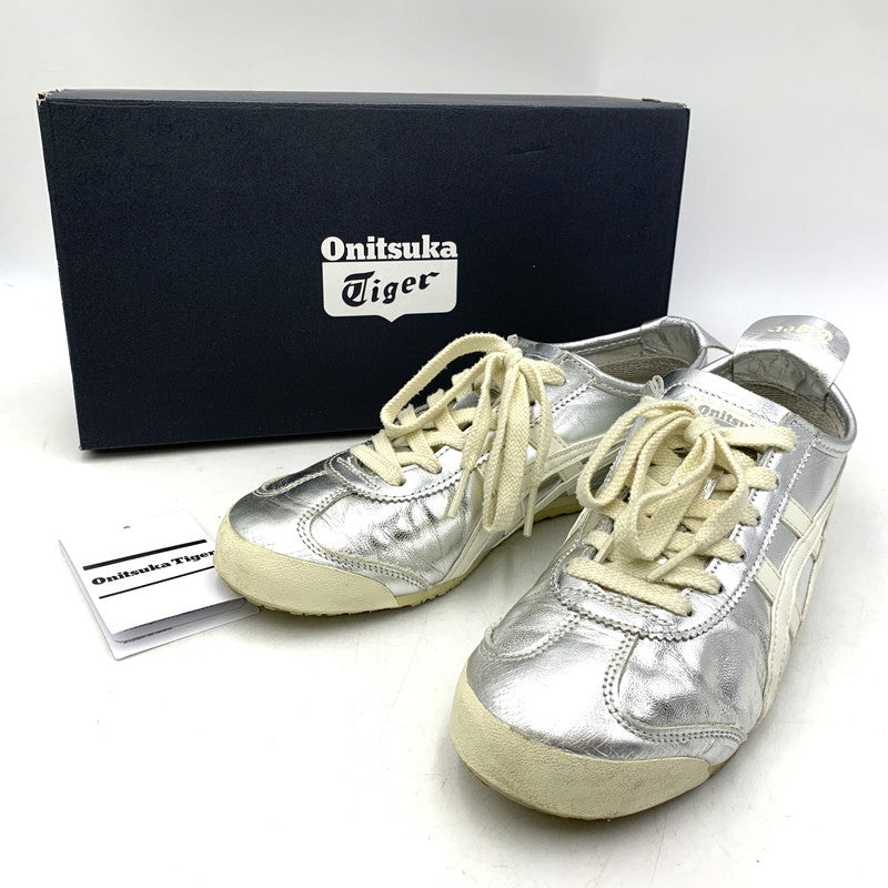 【現状渡し品】【レディース】 ONITSUKA TIGER オニツカタイガー 1183B566 MEXICO 66 メキシコ スニーカー シューズ 靴 166-260910-cs-17-izu サイズ：24cm カラー：SILVER/OFF WHITE 万代Net店