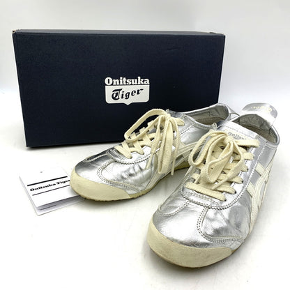【現状渡し品】【レディース】 ONITSUKA TIGER オニツカタイガー 1183B566 MEXICO 66 メキシコ スニーカー シューズ 靴 166-260910-cs-17-izu サイズ：24cm カラー：SILVER/OFF WHITE 万代Net店