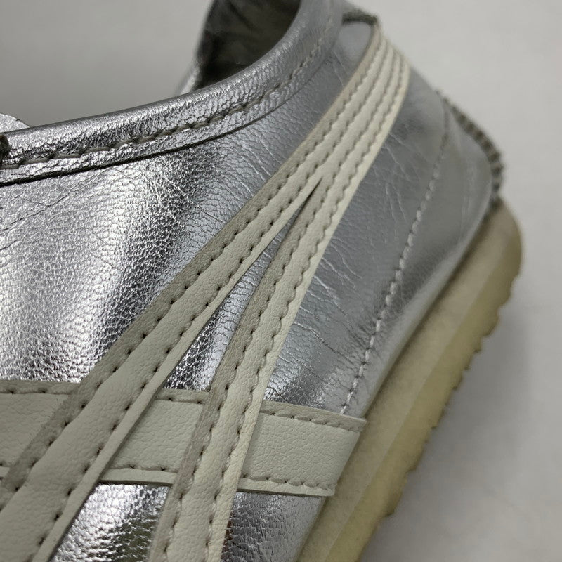 【現状渡し品】【レディース】 ONITSUKA TIGER オニツカタイガー 1183B566 MEXICO 66 メキシコ スニーカー シューズ 靴 166-260910-cs-17-izu サイズ：24cm カラー：SILVER/OFF WHITE 万代Net店
