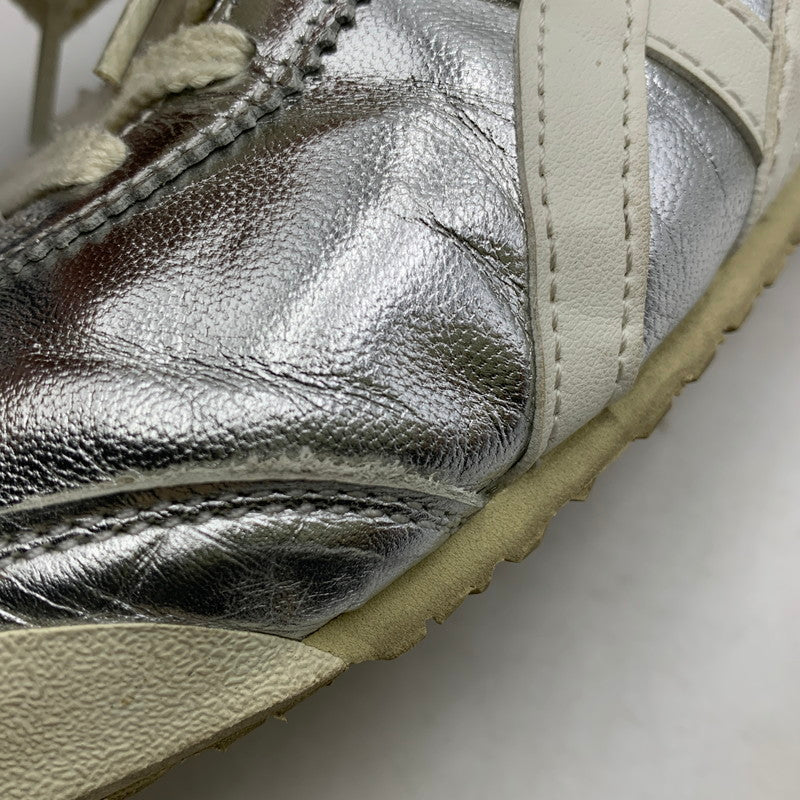 【現状渡し品】【レディース】 ONITSUKA TIGER オニツカタイガー 1183B566 MEXICO 66 メキシコ スニーカー シューズ 靴 166-260910-cs-17-izu サイズ：24cm カラー：SILVER/OFF WHITE 万代Net店