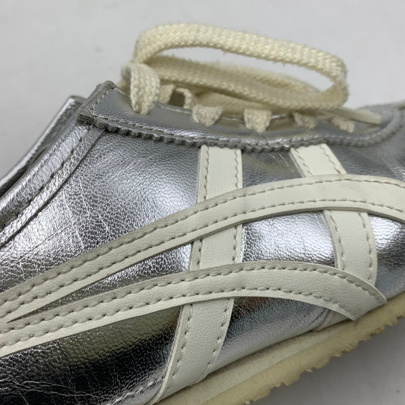 【現状渡し品】【レディース】 ONITSUKA TIGER オニツカタイガー 1183B566 MEXICO 66 メキシコ スニーカー シューズ 靴 166-260910-cs-17-izu サイズ：24cm カラー：SILVER/OFF WHITE 万代Net店