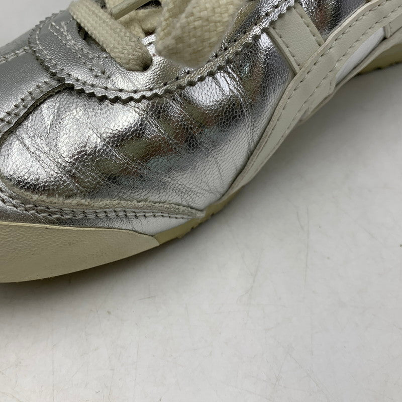 【現状渡し品】【レディース】 ONITSUKA TIGER オニツカタイガー 1183B566 MEXICO 66 メキシコ スニーカー シューズ 靴 166-260910-cs-17-izu サイズ：24cm カラー：SILVER/OFF WHITE 万代Net店
