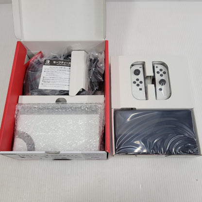 【中古美品】 【未使用】【ゲーム】Nintendo Switch (有機ELモデル) Joy-Con(L)/(R) ホワイト HEG-S-KAAAA(JPN) 任天堂 ニンテンドースイッチ 本体 034-260914-as-13-izu 万代Net店