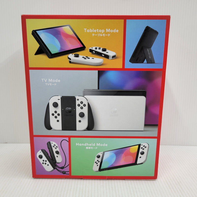 【中古美品】 【未使用】【ゲーム】Nintendo Switch (有機ELモデル) Joy-Con(L)/(R) ホワイト HEG-S-KAAAA(JPN) 任天堂 ニンテンドースイッチ 本体 034-260914-as-13-izu 万代Net店