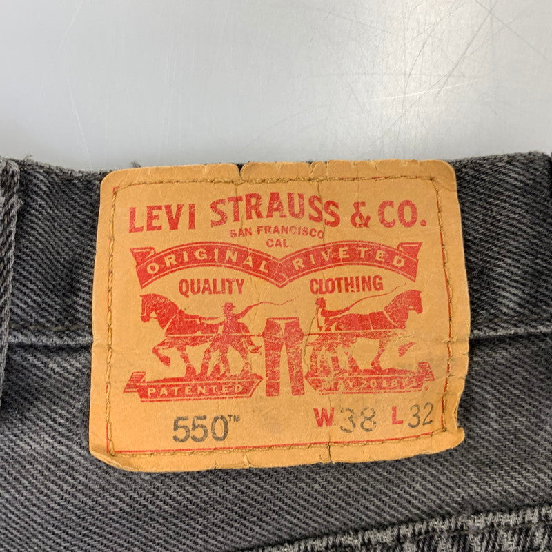 【現状渡し品】【メンズ】 Levi's リーバイス 550 DENIM PANTS PC9-00550-0260 デニムパンツ ジーンズ 刻印4460 157-260907-as-20-izu サイズ：38×32 カラー：ブラック 万代Net店