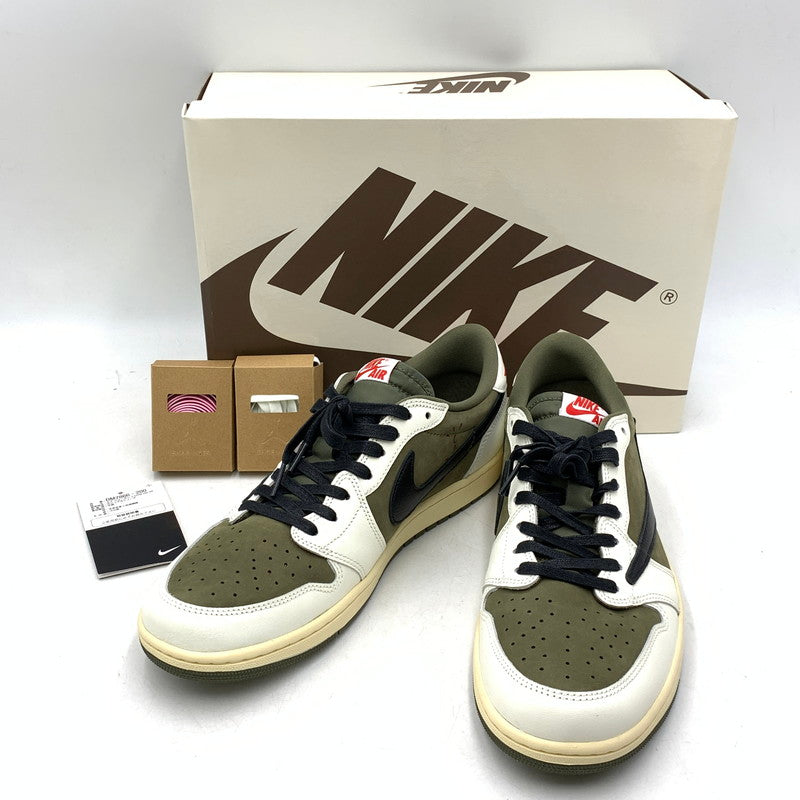 【中古品】【メンズ】 NIKE ナイキ×TRAVIS SCOTT トラヴィス スコット DM7866-200 AIR JORDAN エア ジョーダン 1 LOW OG ロー オージー SP スニーカー シューズ 靴 160-260828-ya-11-izu サイズ：29.5cm カラー：MEDIUM OLIVE/BLACK-SAIL-MUSLIN 万代Net店