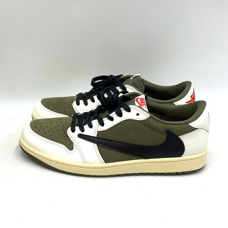 【中古品】【メンズ】 NIKE ナイキ×TRAVIS SCOTT トラヴィス スコット DM7866-200 AIR JORDAN エア ジョーダン 1 LOW OG ロー オージー SP スニーカー シューズ 靴 160-260828-ya-11-izu サイズ：29.5cm カラー：MEDIUM OLIVE/BLACK-SAIL-MUSLIN 万代Net店