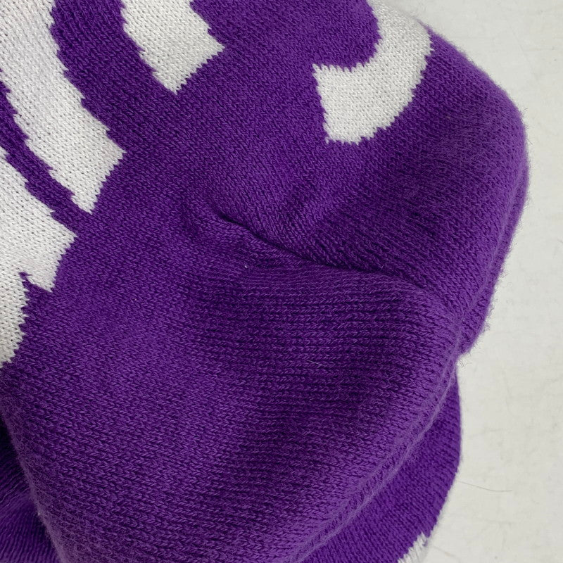 【中古品】【メンズ/レディース】 SUPREME シュプリーム BIG LOGO BEANIE ビッグ ロゴ ビーニー ニット帽 帽子 185-260828-ya-10-izu サイズ：F カラー：パープル 万代Net店