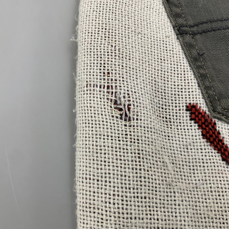 【現状渡し品】【メンズ】 USED REMAKE KNIT DENIM PANTS リメイク ニット デニムパンツ 158-260907-as-24-izu カラー：マルチカラー 万代Net店