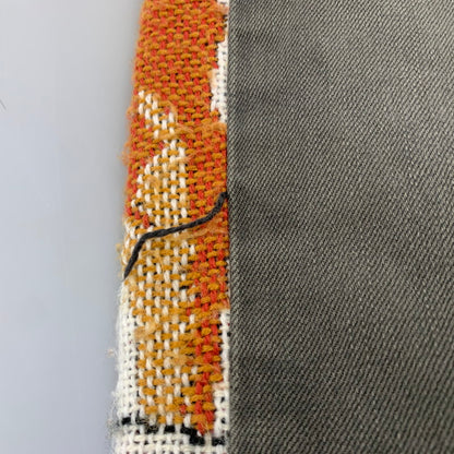 【現状渡し品】【メンズ】 USED REMAKE KNIT DENIM PANTS リメイク ニット デニムパンツ 158-260907-as-24-izu カラー：マルチカラー 万代Net店