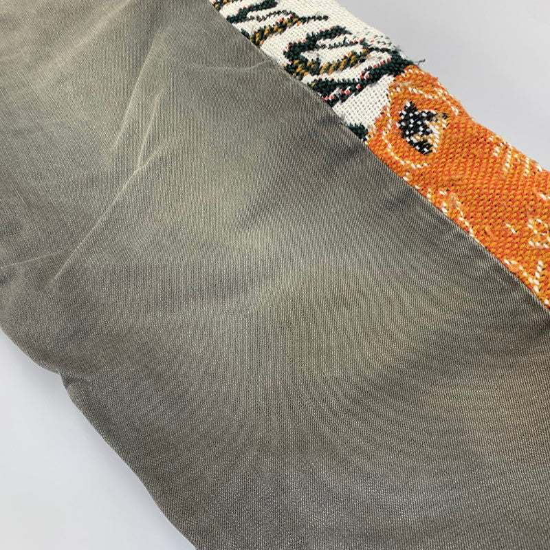 【現状渡し品】【メンズ】 USED REMAKE KNIT DENIM PANTS リメイク ニット デニムパンツ 158-260907-as-24-izu カラー：マルチカラー 万代Net店