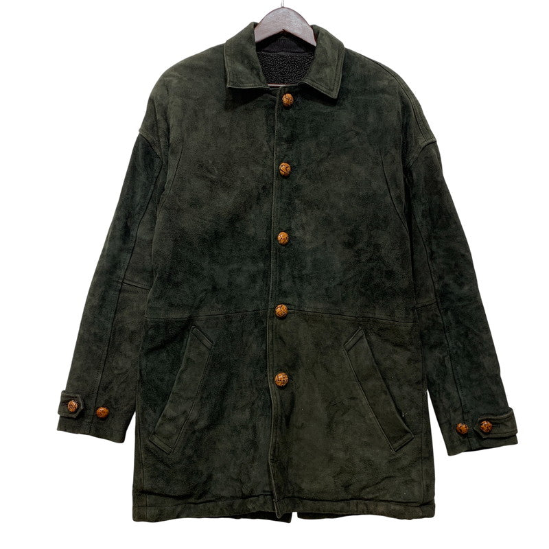 【中古品】【メンズ】 IROQUOIS イロコイ 786200 GOAT SUEDE BALMACAAN COAT ゴート スウェード バルマカーン コート アウター 140-260910-cs-13-izu サイズ：1 カラー：ブラック 万代Net店