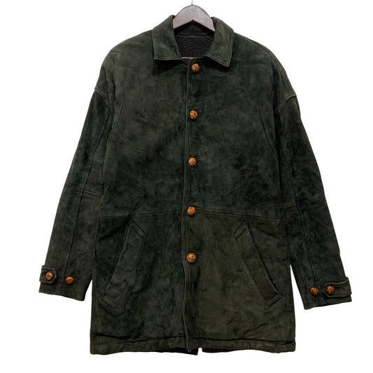 【中古品】【メンズ】 IROQUOIS イロコイ 786200 GOAT SUEDE BALMACAAN COAT ゴート スウェード バルマカーン コート アウター 140-260910-cs-13-izu サイズ：1 カラー：ブラック 万代Net店