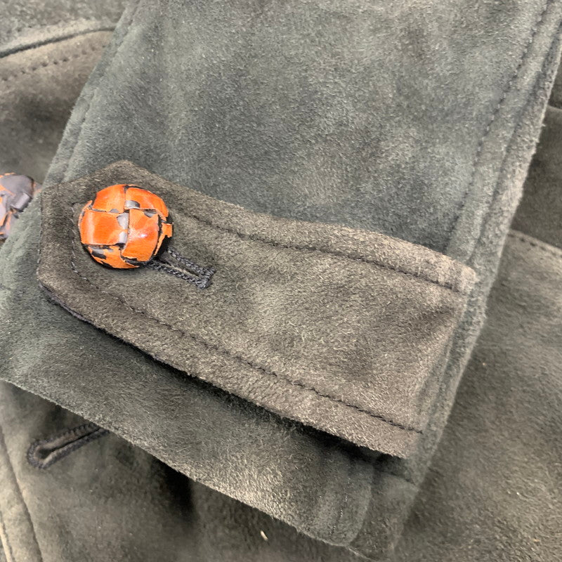 【中古品】【メンズ】 IROQUOIS イロコイ 786200 GOAT SUEDE BALMACAAN COAT ゴート スウェード バルマカーン コート アウター 140-260910-cs-13-izu サイズ：1 カラー：ブラック 万代Net店