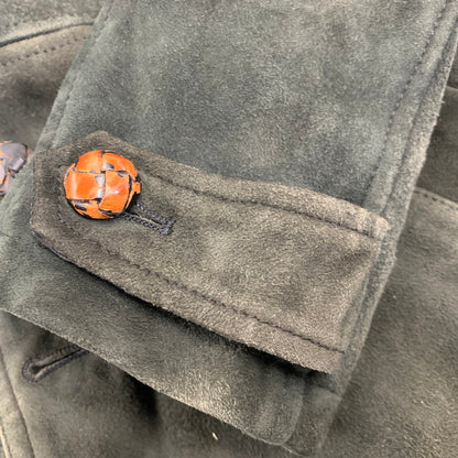 【中古品】【メンズ】 IROQUOIS イロコイ 786200 GOAT SUEDE BALMACAAN COAT ゴート スウェード バルマカーン コート アウター 140-260910-cs-13-izu サイズ：1 カラー：ブラック 万代Net店