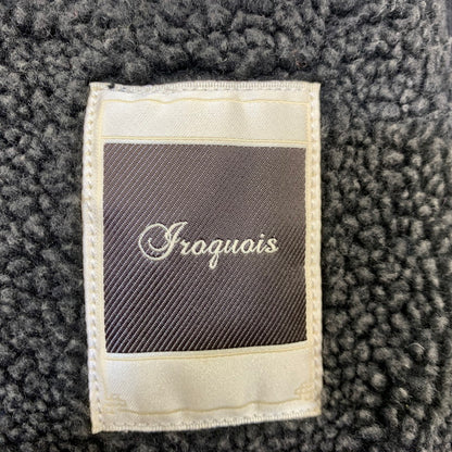 【中古品】【メンズ】 IROQUOIS イロコイ 786200 GOAT SUEDE BALMACAAN COAT ゴート スウェード バルマカーン コート アウター 140-260910-cs-13-izu サイズ：1 カラー：ブラック 万代Net店