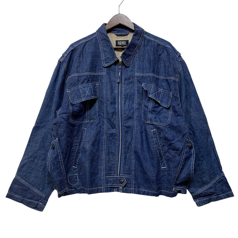 【中古品】【メンズ】 PARAMAS 4509 LINEN ZIP JACKET リネン ジップ ジャケット アウター 147-260907-cs-13-izu サイズ：3 カラー：インディゴ 万代Net店