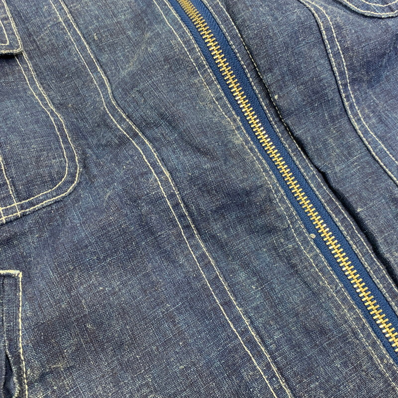 【中古品】【メンズ】 PARAMAS 4509 LINEN ZIP JACKET リネン ジップ ジャケット アウター 147-260907-cs-13-izu サイズ：3 カラー：インディゴ 万代Net店
