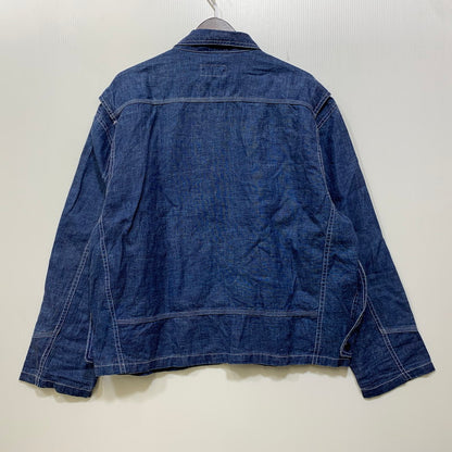 【中古品】【メンズ】 PARAMAS 4509 LINEN ZIP JACKET リネン ジップ ジャケット アウター 147-260907-cs-13-izu サイズ：3 カラー：インディゴ 万代Net店