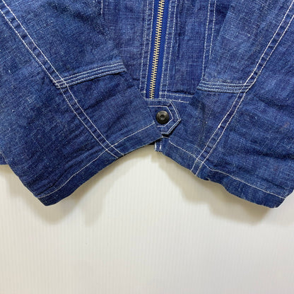 【中古品】【メンズ】 PARAMAS 4509 LINEN ZIP JACKET リネン ジップ ジャケット アウター 147-260907-cs-13-izu サイズ：3 カラー：インディゴ 万代Net店