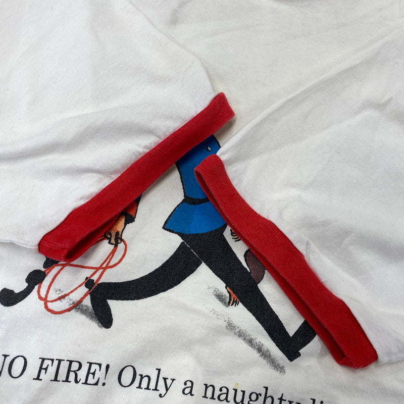 【中古品】【メンズ】 ACTON アクトン USA製 CURIOUS GEORGE LINGER TEE おさるのジョージ リンガー Tシャツ トップス 146-260902-kh-09-izu サイズ：XL カラー：ホワイト系×レッド 万代Net店